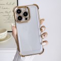 For iPhone 12 Pro Electroplating Four-corner Shockproof Space Phone Case(Gold)