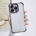 For iPhone 11 Pro Electroplating Four-corner Shockproof Space Phone Case(Black)