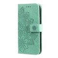 For Xiaomi Redmi Note 12 Pro+ China 7-petal Flowers Embossing Leather Phone Case(Green)