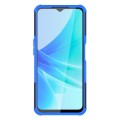 For OPPO A57 4G Tire Texture TPU + PC Phone Case with Holder(Blue)
