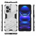 For Xiaomi Redmi Note 12 Pro+ China Punk Armor 2 in 1 PC + TPU Phone Case with Invisible Holder(Whit