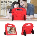 For Amazon Kindle Fire 7 2022 Children EVA Shockproof Tablet Case with Thumb Bracket(Red)