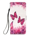 For Samsung Galaxy S23 Ultra 5G 3D Painting Horizontal Flip Leather Phone Case(Rose Butterfly)