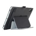 For TCL 10 TabMax 4G Detachable Horizontal Flip Leather Case with Holder & Bandage(Black)