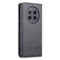 For Huawei Mate 50 Pro AZNS Magnetic Calf Texture Flip Leather Phone Case(Black)