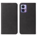 For Motorola Edge 30 Neo Magnetic Closure Leather Phone Case(Black)
