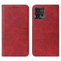 For Motorola Moto G72 Magnetic Closure Leather Phone Case(Red)