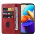 For vivo Y22s/Y22/Y35 Magnetic Closure Leather Phone Case(Red)