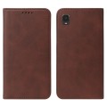 For TCL A3 A509DL/A30 Magnetic Closure Leather Phone Case(Brown)