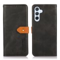 For Samsung Galaxy A54 5G KHAZNEH Dual-color Cowhide Texture Flip Leather Phone Case(Black)
