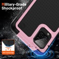 For Samsung Galaxy A12 PC + TPU Shockproof Protective Phone Case(Pink+Black)