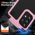 For Samsung Galaxy A52 5G PC + TPU Shockproof Protective Phone Case(Pink+Black)