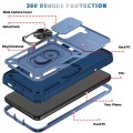 For Samsung Galaxy S22+ 5G Sliding Camera Cover TPU + PC Phone Case(Blue+Blue)