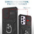 For Samsung Galaxy A33 5G Sliding Camera Cover TPU + PC Phone Case(Black+Black)