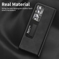 For Samsung Galaxy Z Fold4 Napa Texture All-inclusive Phone Case(Black)
