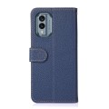 For Nokia X30 5G KHAZNEH Litchi Genuine Leather Phone Case(Blue)