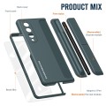 For Samsung Galaxy Z Fold4 2 in 1 Detachable PC Folding Phone Case with Holder & Pen Slot(Grey Green