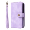For Samsung Galaxy A02s EU Version Multifunctional Card Slot Zipper Wallet Leather Phone Case(Purple