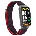 For Xiaomi Mi Band 7 Pro Integrated PC Protective Case + Nylon Loop Watch Band(Red Black)