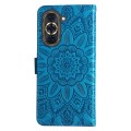 For Huawei nova 10 Embossed Sunflower Leather Phone Case(Blue)