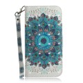 For Samsung Galaxy S23+ 5G 3D Colored Pattern Flip Leather Phone Case(Peacock Wreath)