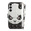For Samsung Galaxy S23+ 5G 3D Colored Pattern Flip Leather Phone Case(Angry Bear)