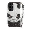 For Samsung Galaxy S23 Ultra 5G 3D Colored Pattern Flip Leather Phone Case(Angry Bear)
