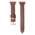 Genuine Leather Breathable Watch Band For Apple Watch Series 9&8&7 41mm / SE 3&SE 2&6&SE&5&4 40mm /
