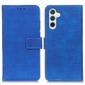 For Samsung Galaxy A34 5G Magnetic Crocodile Texture Horizontal Flip Leather Phone Case(Blue)