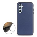 For Samsung Galaxy A54 5G Accurate Hole Lambskin Texture Genuine Leather Phone Case(Blue)