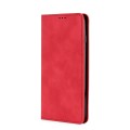For Samsung Galaxy S23+ 5G Skin Feel Magnetic Horizontal Flip Leather Phone Case(Red)