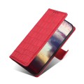 For Samsung Galaxy S23 5G Skin Feel Crocodile Magnetic Clasp Leather Phone Case(Red)