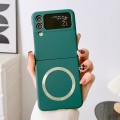 For Samsung Galaxy Z Flip3 5G Skin Feel MagSafe Magnetic Phone Case(Dark Green)