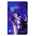 For Samsung Galaxy Tab A7 Lite Electric Pressed TPU Leather Tablet Case(Butterfly Wolf)