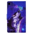 For Samsung Galaxy Tab A 8.0 2019 Electric Pressed TPU Leather Tablet Case(Butterfly Wolf)