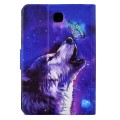 For Samsung Galaxy Tab A 8.0 T350 Electric Pressed TPU Smart Leather Tablet Case(Butterfly Wolf)