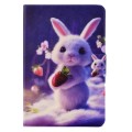 For Samsung Galaxy Tab A 8.0 T350 Electric Pressed TPU Smart Leather Tablet Case(Strawberry Bunny)