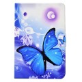 For Lenovo M10 Plus Electric Pressed TPU Smart Leather Tablet Case(Blue Butterfly)