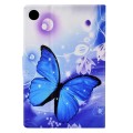 For Lenovo M10 Plus Electric Pressed TPU Smart Leather Tablet Case(Blue Butterfly)