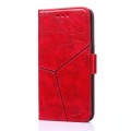 For Samsung Galaxy S23+ 5G Geometric Stitching Horizontal Flip Leather Phone Case(Red)
