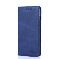 For Samsung Galaxy A04E Cow Texture Magnetic Horizontal Flip Leather Phone Case(Blue)