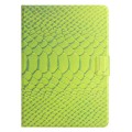 For Samsung Galaxy Tab A7 Lite Solid Color Crocodile Texture Leather Smart Tablet Case(Green)