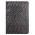 For Samsung Galaxy Tab A8 Solid Color Crocodile Texture Leather Smart Tablet Case(Black)