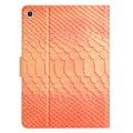 For Samsung Galaxy Tab S6 Lite Solid Color Crocodile Texture Leather Smart Tablet Case(Orange)