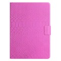 For Samsung Galaxy Tab S6 Lite Solid Color Crocodile Texture Leather Smart Tablet Case(Rose Red)