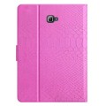 For Samsung Galaxy Tab A10.1 T850 Solid Color Crocodile Texture Leather Smart Tablet Case(Rose Red)