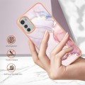 For Motorola Moto E32 4G / E32s Electroplating Marble Dual-side IMD Phone Case(Rose Gold 005)