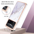 For Xiaomi Poco X4 Pro 5G Electroplating Marble Dual-side IMD Phone Case(White 006)