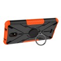 For Nokia C100 Armor Bear Shockproof PC + TPU Phone Case with Ring Holder(Orange)