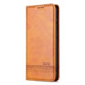For Samsung Galaxy S23+ 5G AZNS Magnetic Calf Texture Flip Leather Phone Case(Light Brown)